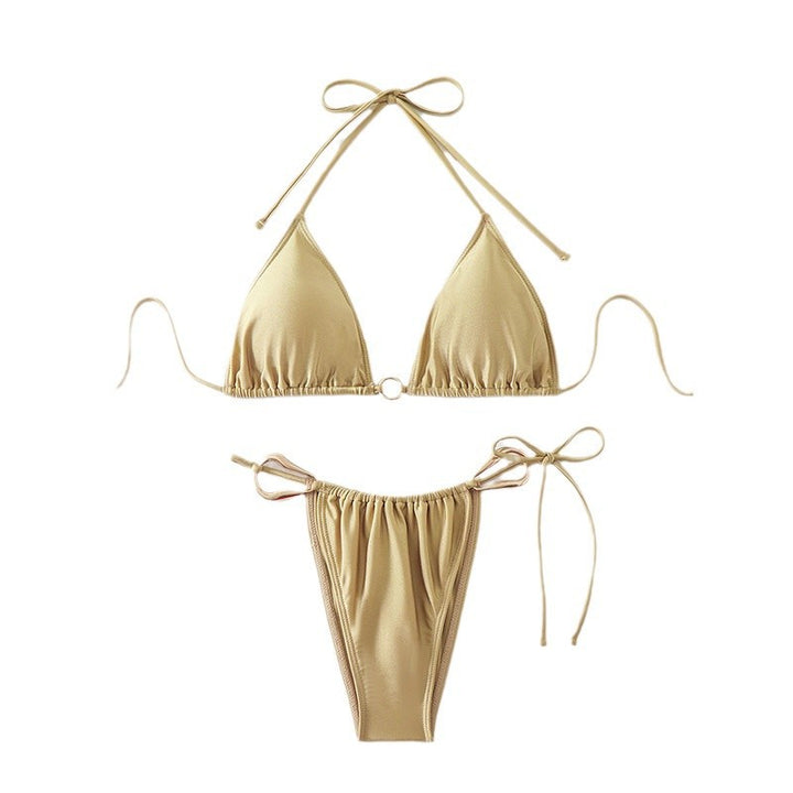 Bikini-sæt med trekantet overdel og høj benudskæring til kvinder Stilla