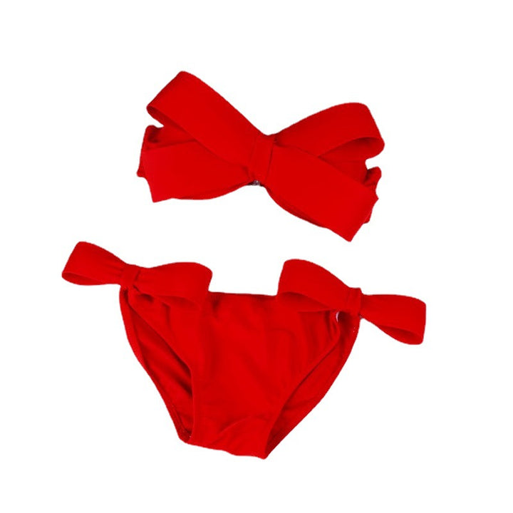 Dame Bandeau Bikini med iøjnefaldende sløjfer Skovae