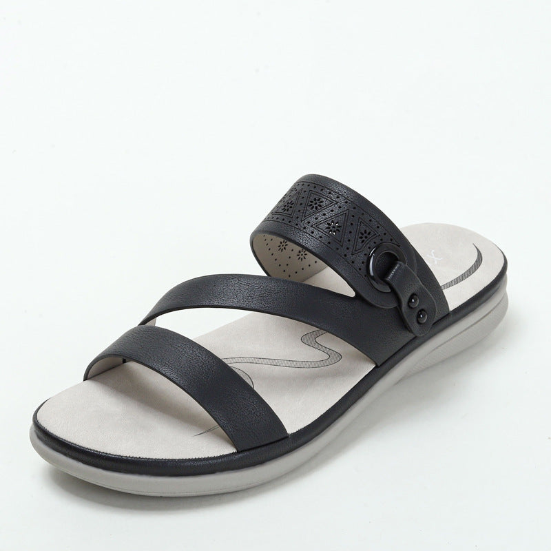 Dame sandaler med justerbare remme og anatomisk fodseng Stilla