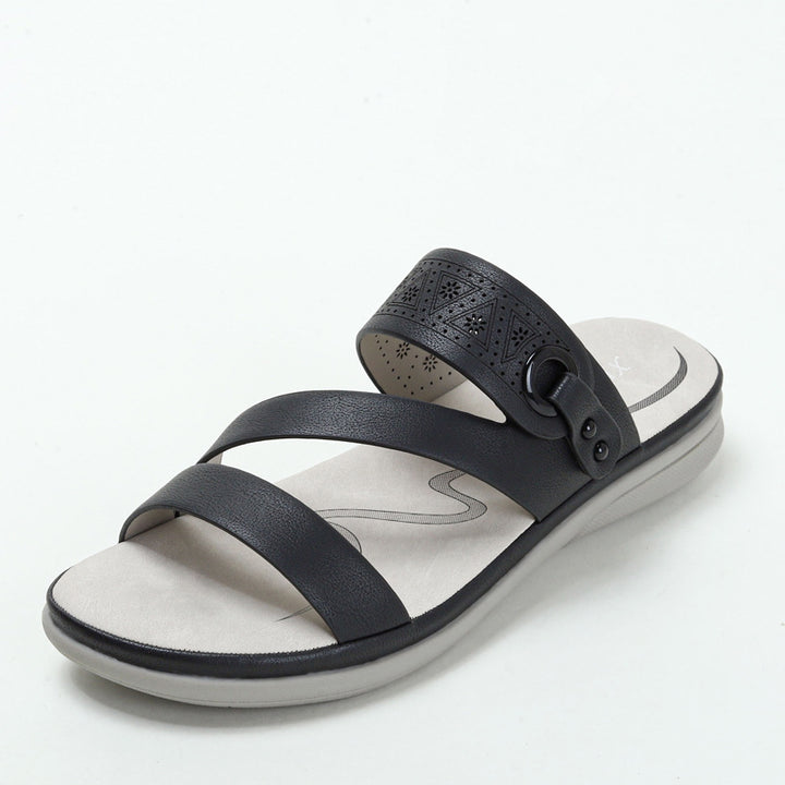 Dame sandaler med justerbare remme og anatomisk fodseng Stilla