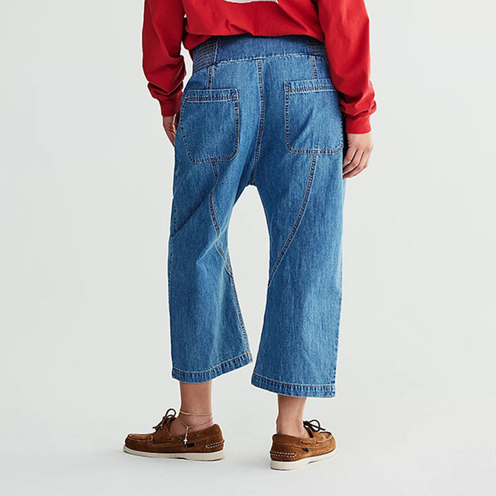 Damer casual Loose-Fit jeans med elastisk talje og rummelige lommer Stilla