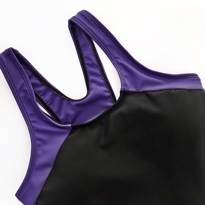 Damer Sporty Énslags Badedragt med attraktive Farvedetaljer Skovae