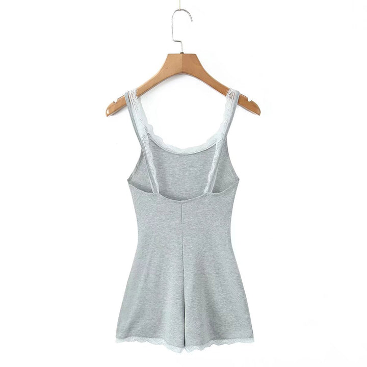 Dame behagelig jumpsuit med elegante blonde accenter Stilla