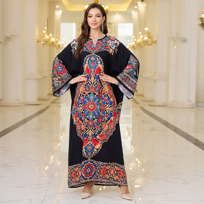 Damer Eksklusiv Broderet Kaftan Kjole Stilla