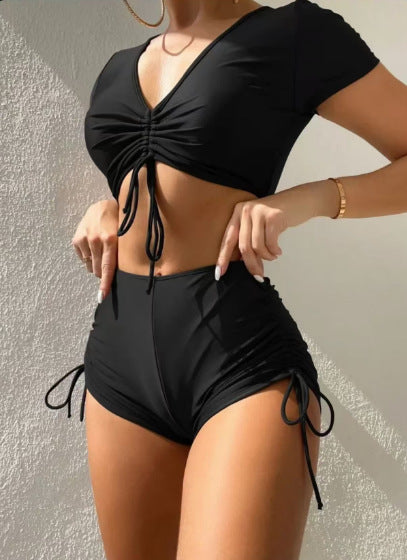 Dame Sporty bikini set med moderne drapering Skovae
