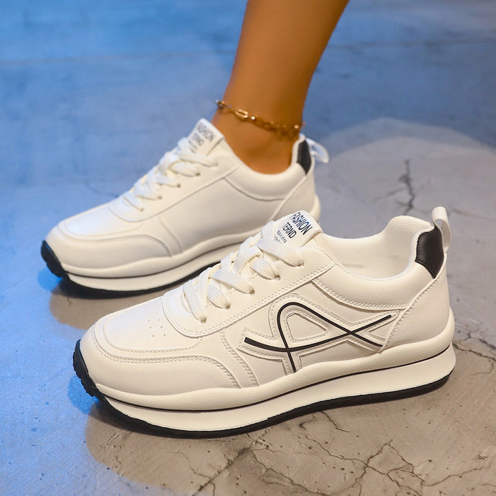 Dame nan lette City-sneakers med hævet profil, støddæmpende EVA-mellemsål og skridsikker gummisål Skovae