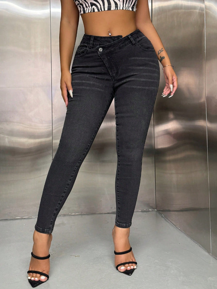 Kvinders Højtaljede Skinny Jeans Stilla