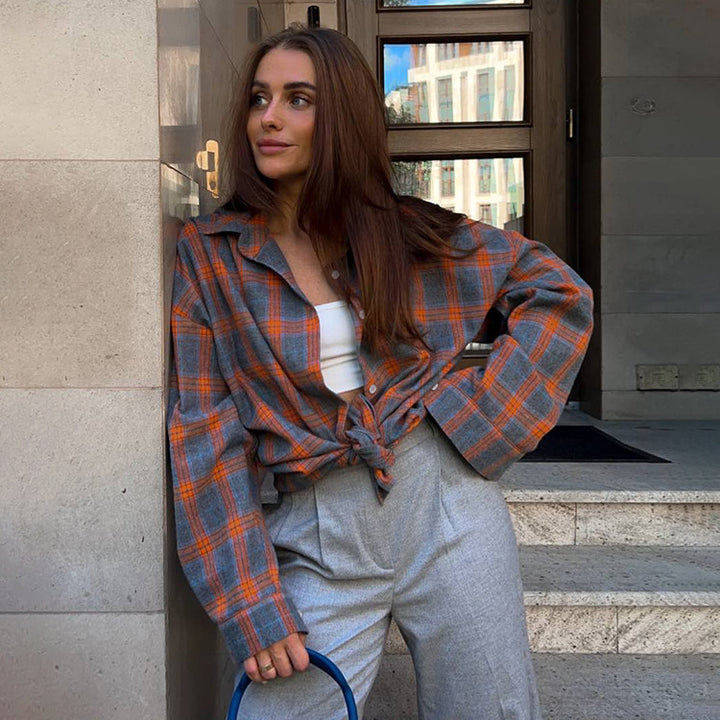 Dame ternet skjorte i casual oversize-snit Stilla