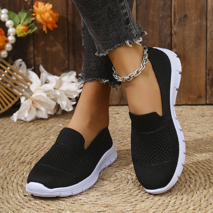 Dame åndbare Slip-On sneakers med elastisk overdel og fleksibel sål Stilla