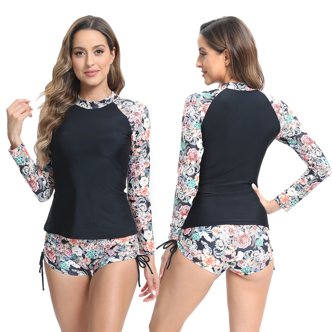 Dame moderne Rashguard-bikini-sæt Skovae