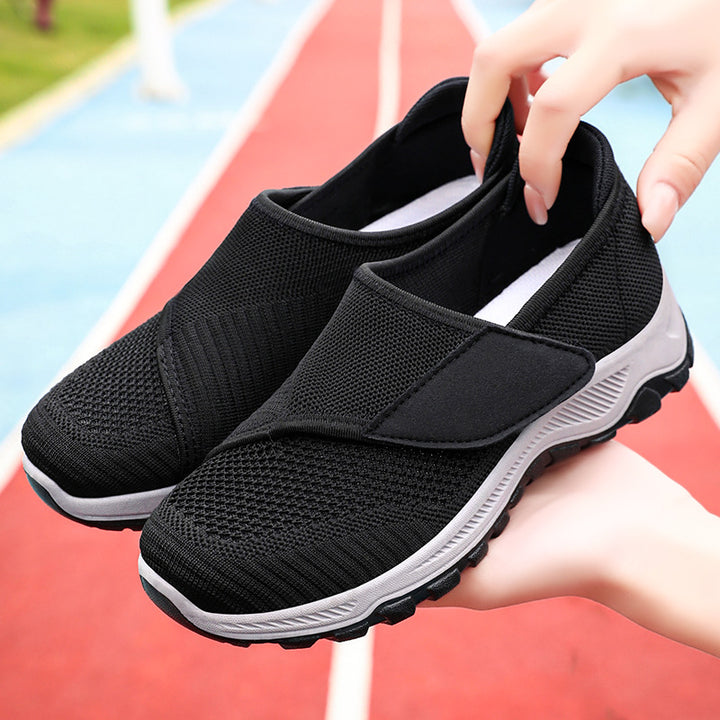 Dame Velcro-lukning Alsidige Walking Sneakers med åndbart mesh-oberste Stilla