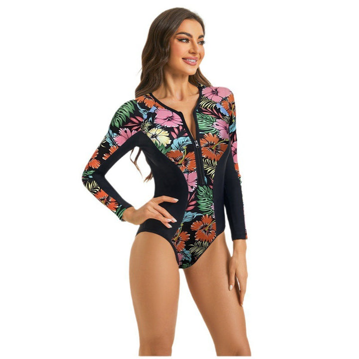 Dame Surfdragt med blomsterprint og sporty snit Skovae