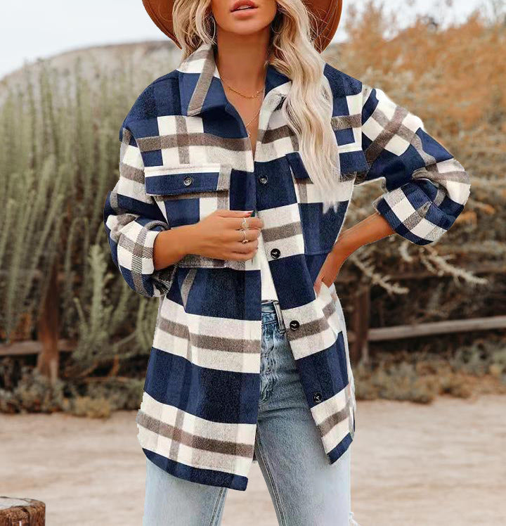 Dame Casual Ternede Overshirt Jakke Stilla