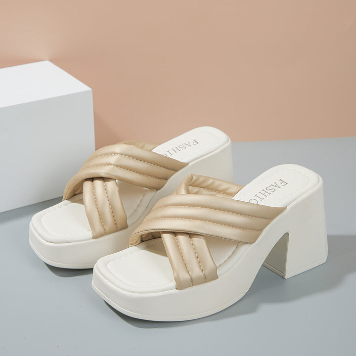 Dame Plateau-Sandaler i moderne design Stilla