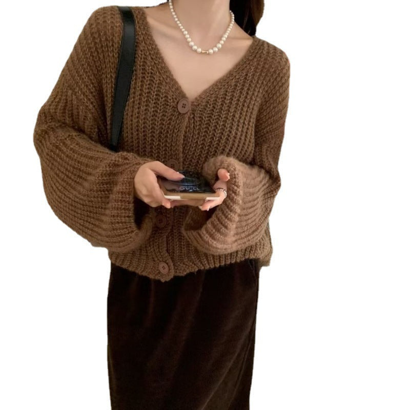 Dame cardigan med oversized ærmer og knapdetalje Stilla