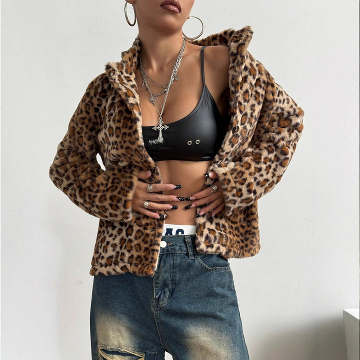 Kvinders elegante leopardprint blazerjakke Stilla