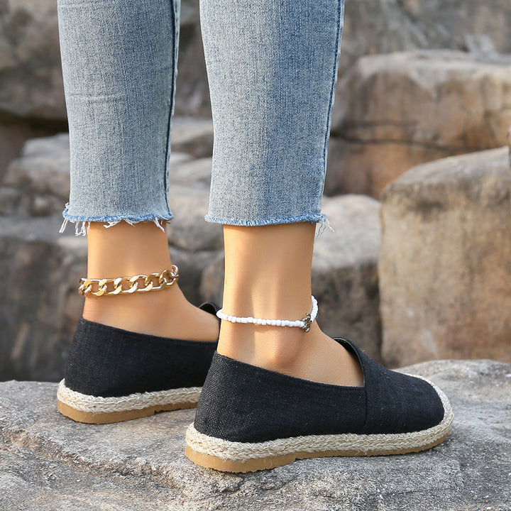 Dame Espadrillos med holdbar jute-sål og enkelt design Stilla