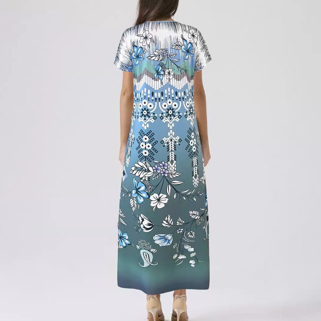 Dame maxikjole med blomsterprint Stilla