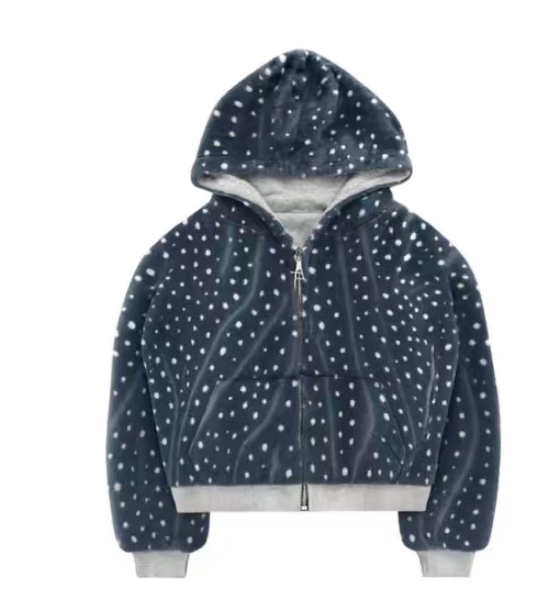 Kvinders hoodie-jakke med trendy gradient og praktisk lynlås Stilla
