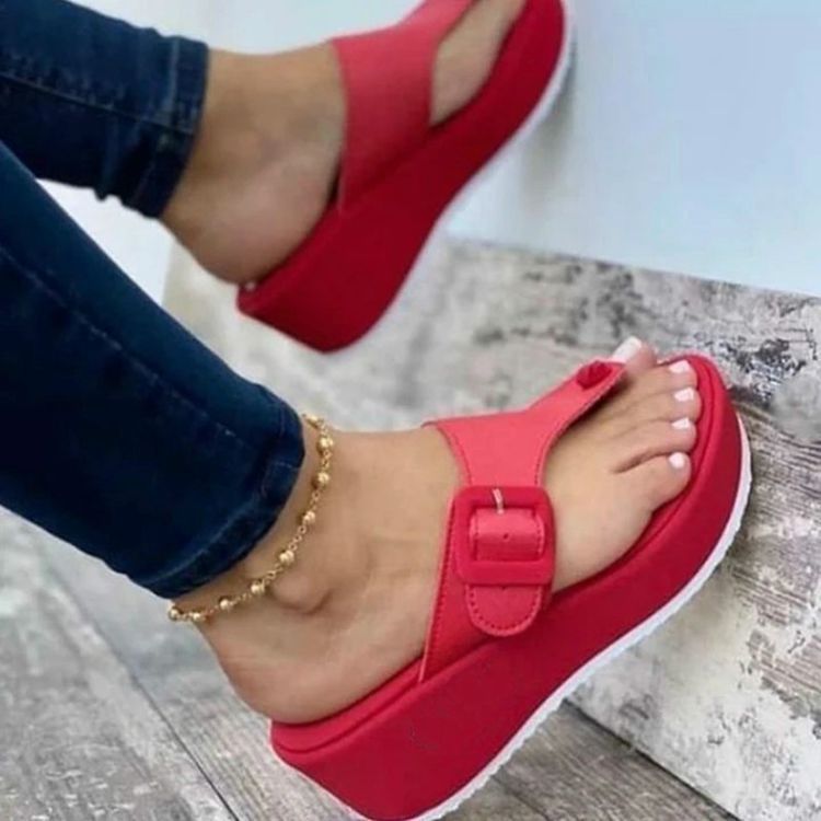 Dame mode Plateau-sandaler med justerbar rem Stilla