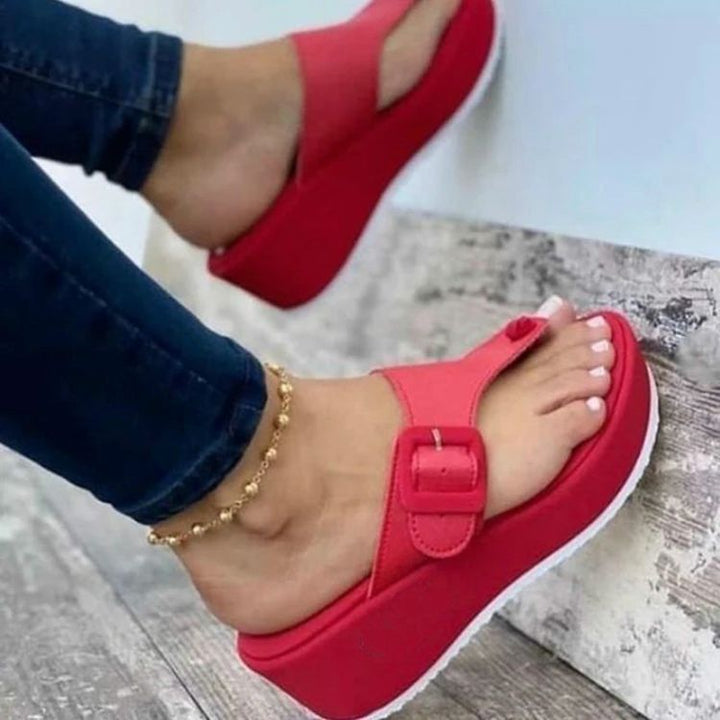 Dame mode Plateau-sandaler med justerbar rem Stilla