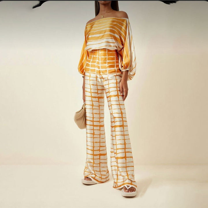 Dame Elegant one-piece sæt med asymmetrisk udskæring og flydende snit Stilla