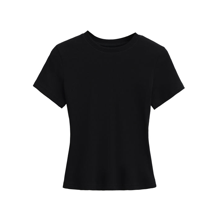 Dame Klassisk Basis T-shirt med figursyet snit og blødt stof Stilla