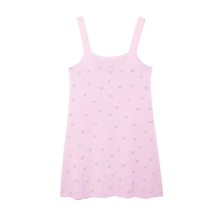 Femme Floral Broderet Slip Kjole Stilla