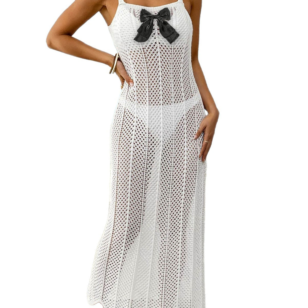 Dame transparent strand sarong med elegant design Skovae