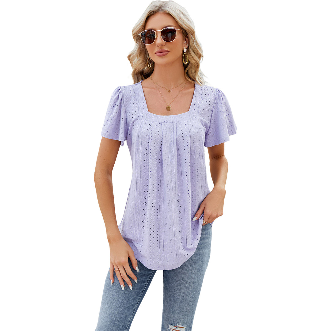 Damebluse med romantisk spidsmønster Stilla
