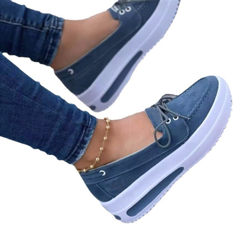Dame Schnür-Sneakers med moderne velourslæder-overdel og ergonomisk sål Stilla