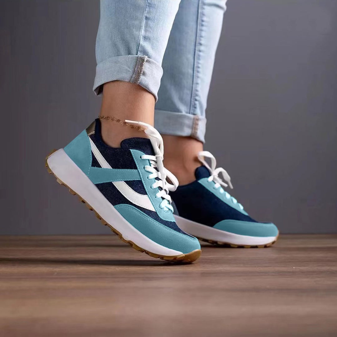 Dame Sportsneakers med åndbart mesh-overflade og støddæmpende sål Stilla