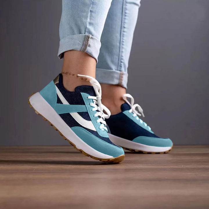 Dame Sportsneakers med åndbart mesh-overflade og støddæmpende sål Stilla