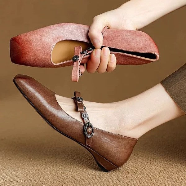 Dame Ballerina Sko med moderne ankelremme og elegante detaljer Stilla