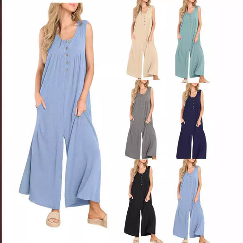 Dame Let Stribet Overall Stilla