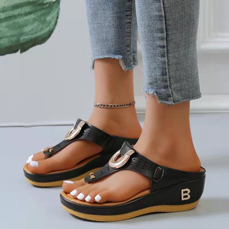 Dame toe-separator med elegant hæl og komfortabel fodseng Stilla