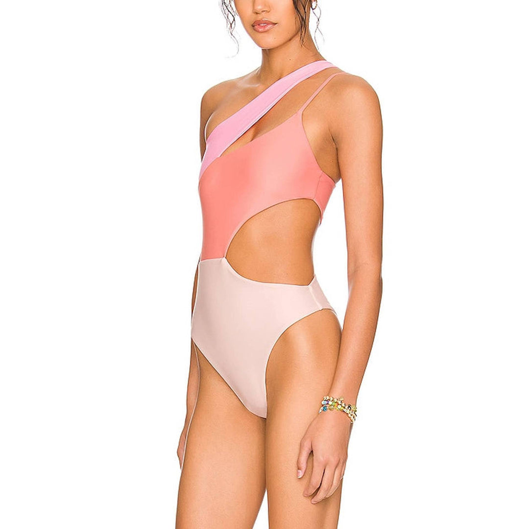 Dame one-piece badedragt med asymmetrisk snit og cut-out-detaljer Stilla