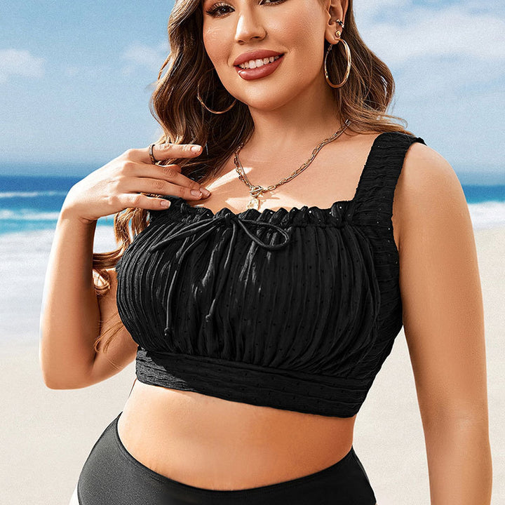 Dame Cropped Bustier med Rynkedesign Skovae