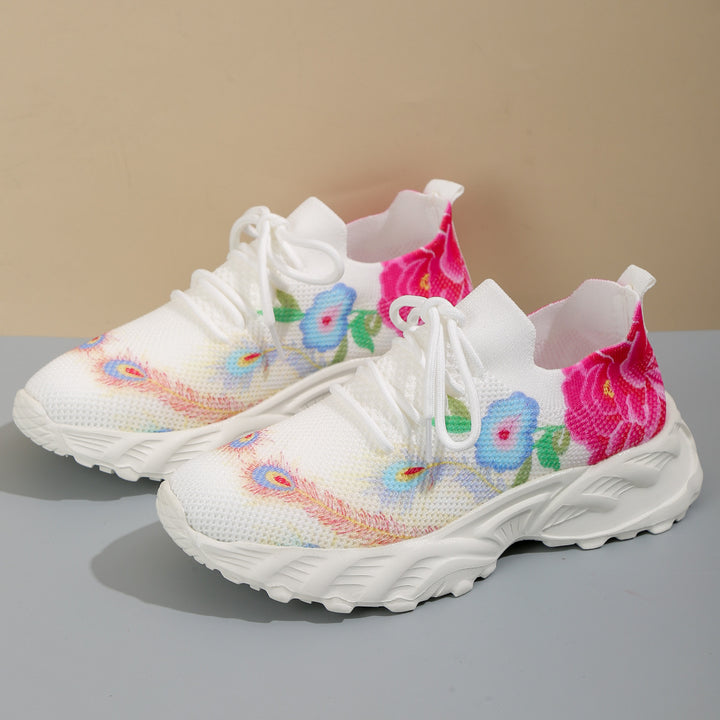 Dame Åndbare Sneakers med blomsterdesign og skridsikker sål Stilla