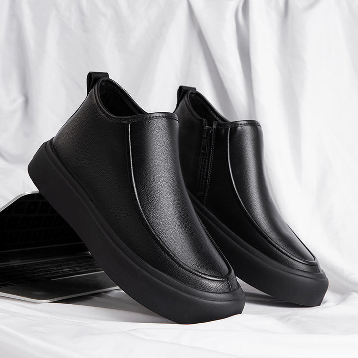 Femme Smart Læder Slip-On Støvler Stilla