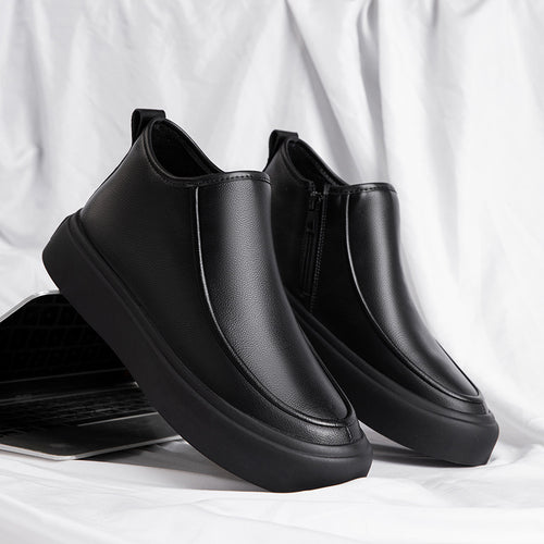 Femme Smart Læder Slip-On Støvler Stilla