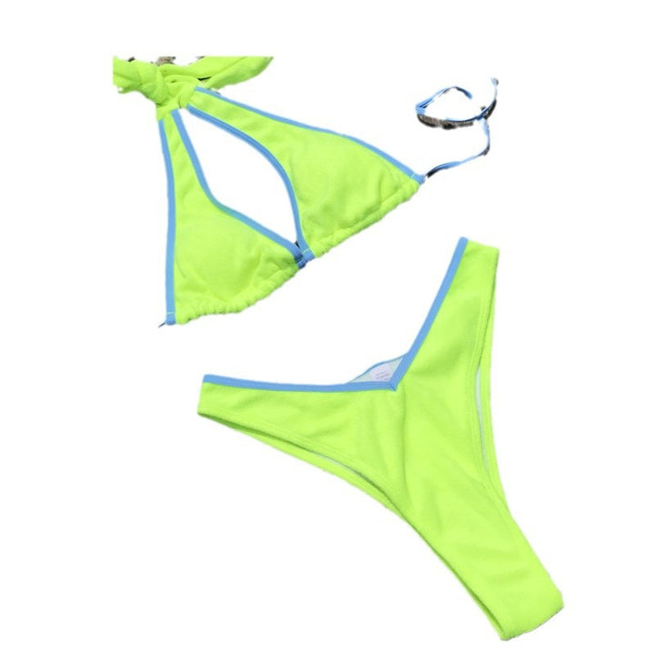 Damebikini med justerbar halterneck-top og lav skæring Stilla