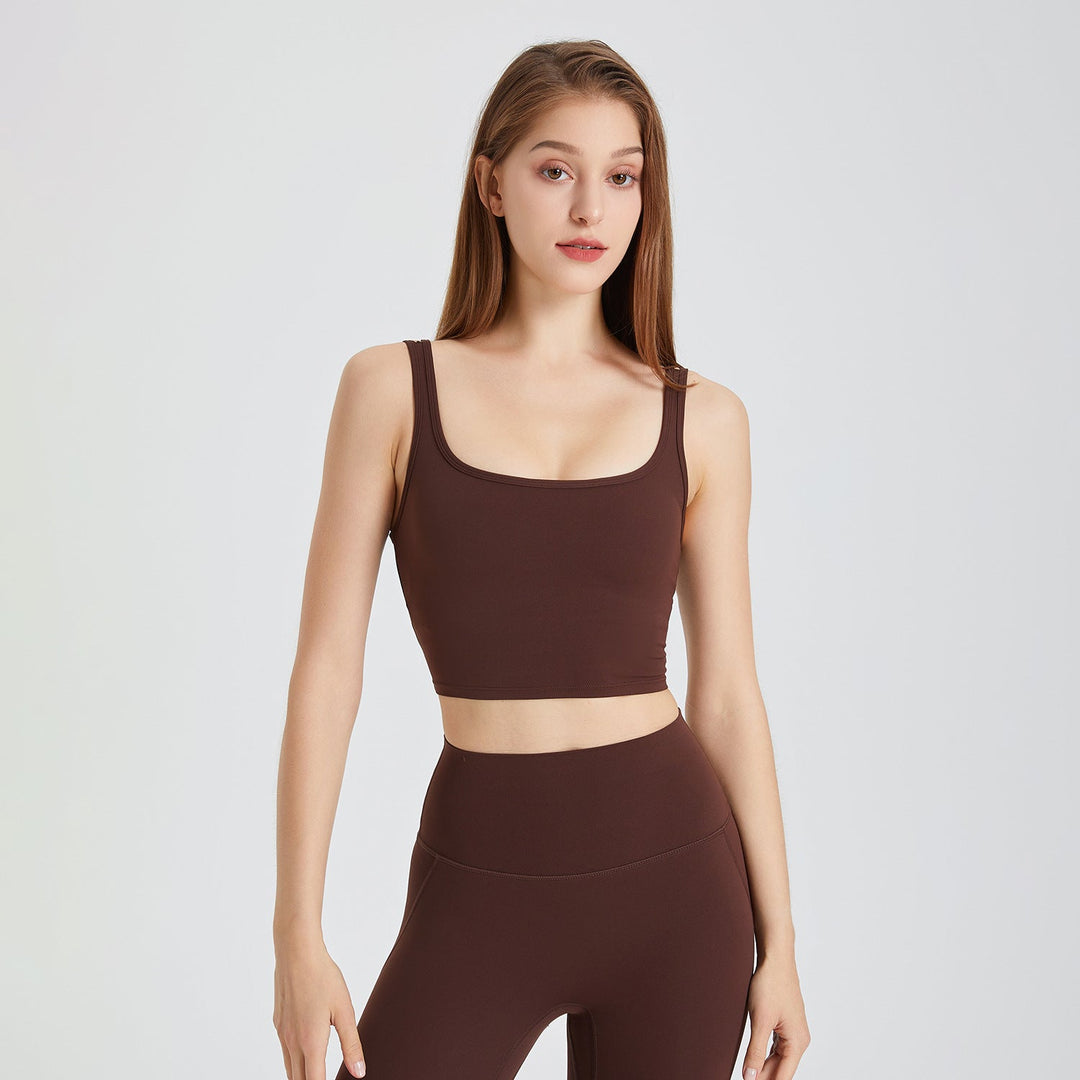 Stilla | One Piece Sports Bra Dobbelte Skulderstropper Samlet Yoga Undertøj