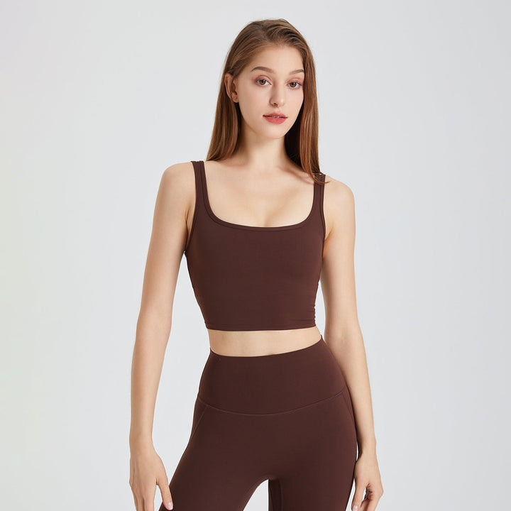 Stilla | One Piece Sports Bra Dobbelte Skulderstropper Samlet Yoga Undertøj