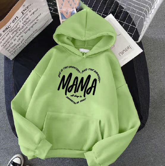 Kvindernes hætte sweatshirt med kreativ mama motiv Skovae