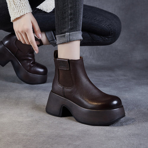 Dame Chunky Heel Ankel Støvler med elastiske Sideskiver Stilla