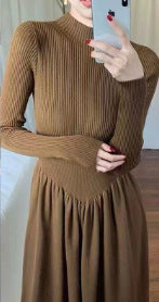 Femme Elegantes Ribbet Maxi Kjole Stilla