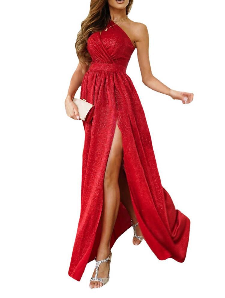 Dame Elegant Asymmetrisk Aftenkjole Stilla