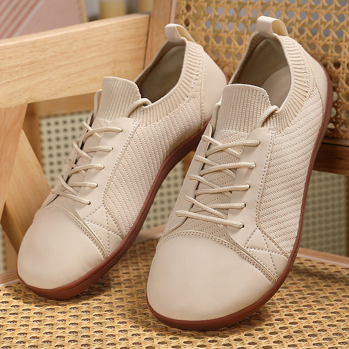 Dame nan strikkede slip-on sneakers med elastisk skaft og polstret komfortsål Skovae