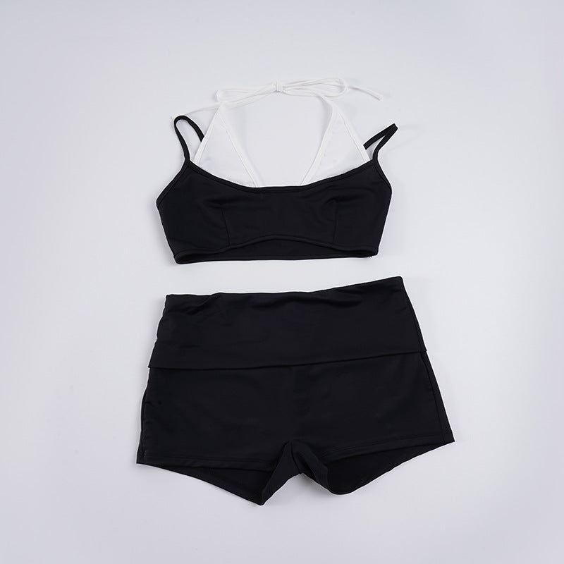 Dame sports-bikini med højtsiddende shorts og justerbare stropper Skovae